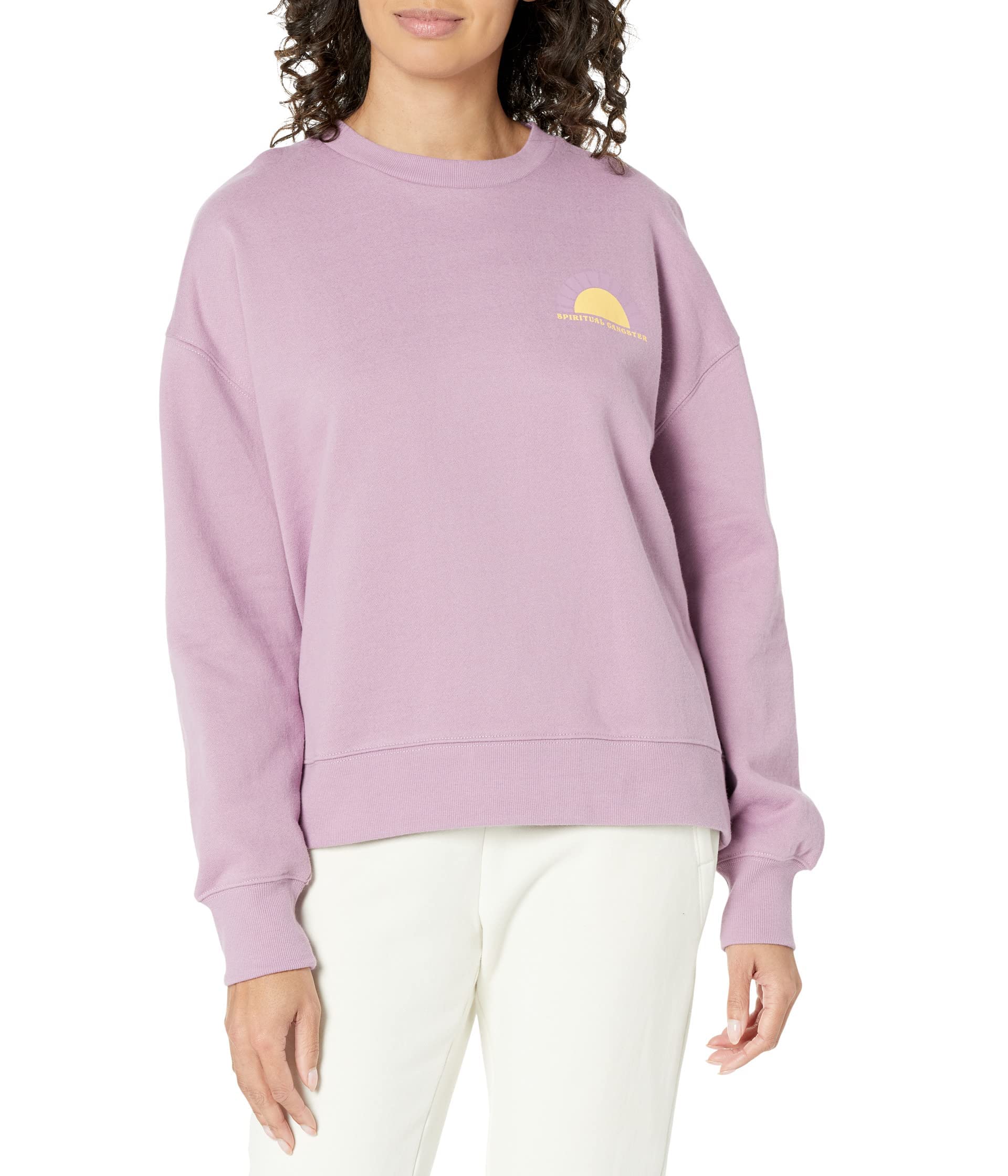 Spiritual GangsterWomen's Find Joy Relaxed Crew Pullover