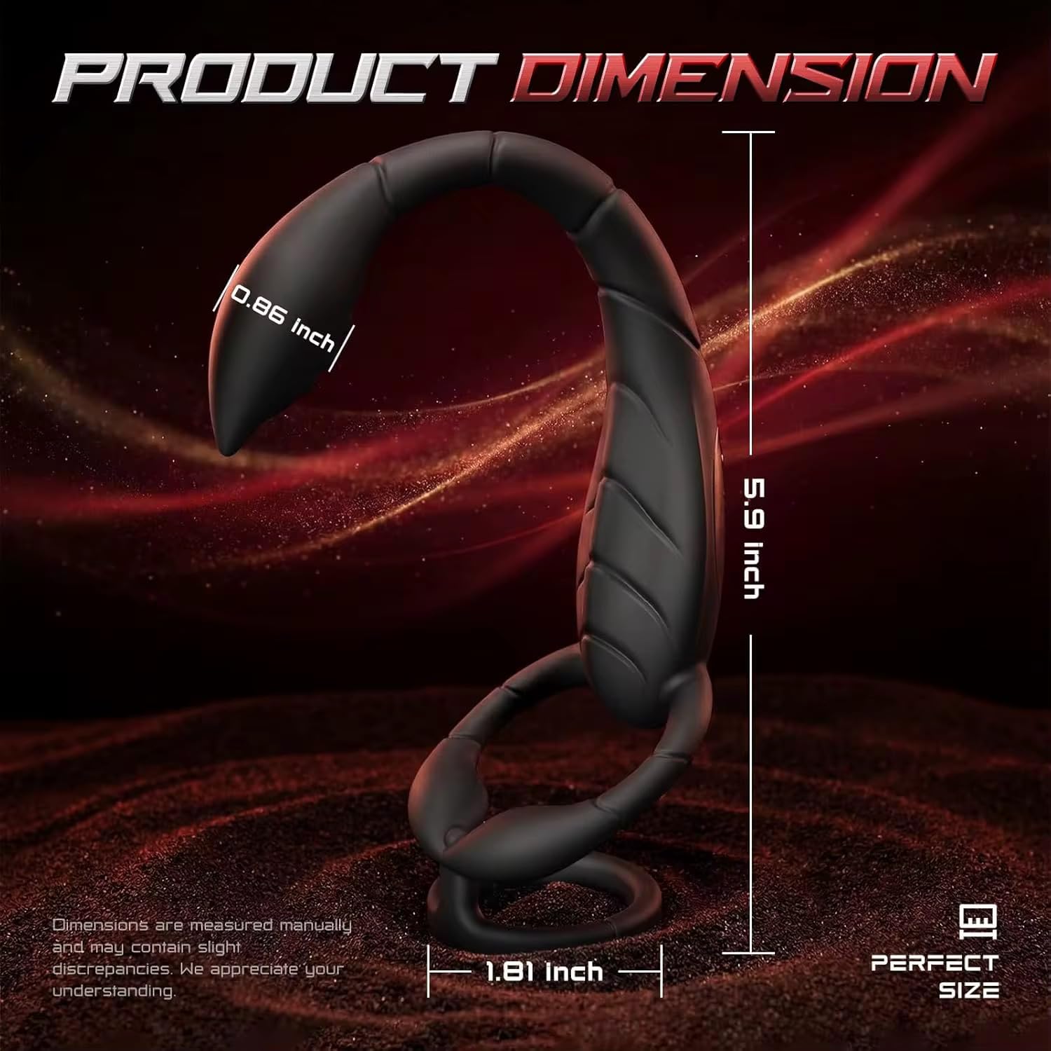 Mr. James Concepts – Masajeador de Doble Estimulación con Control mediante App y Mando Inalámbrico, Anillo Ergonómico, 10 Modos de Vibración, Carga Magnética USB | Solo para Adultos (18+)