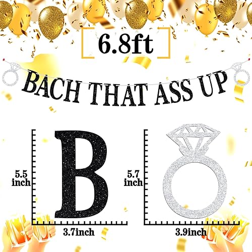 Miniatura 2 de Bach That Ass Up - Cartel para bodas, compromisos, despedidas de soltera, despedidas de soltera, suministros de decoración de fiesta, purpurina
