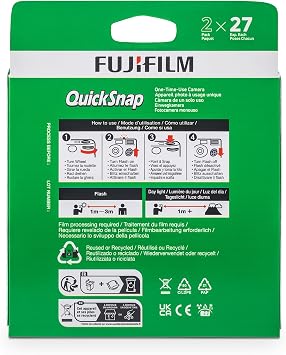 كاميرا Fujifilm QuickSnap Flash 400 للاستخدام لمرة واحدة - 2 Pack
