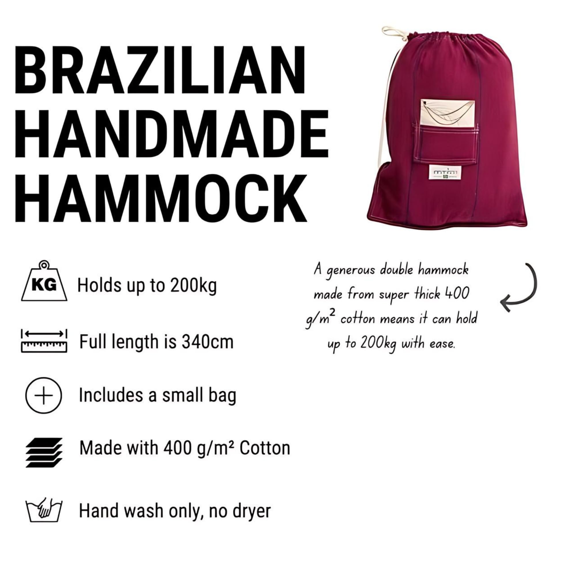 Amazonas Hammock XL Hamac Art, vin, 340 x 150 x 5 cm