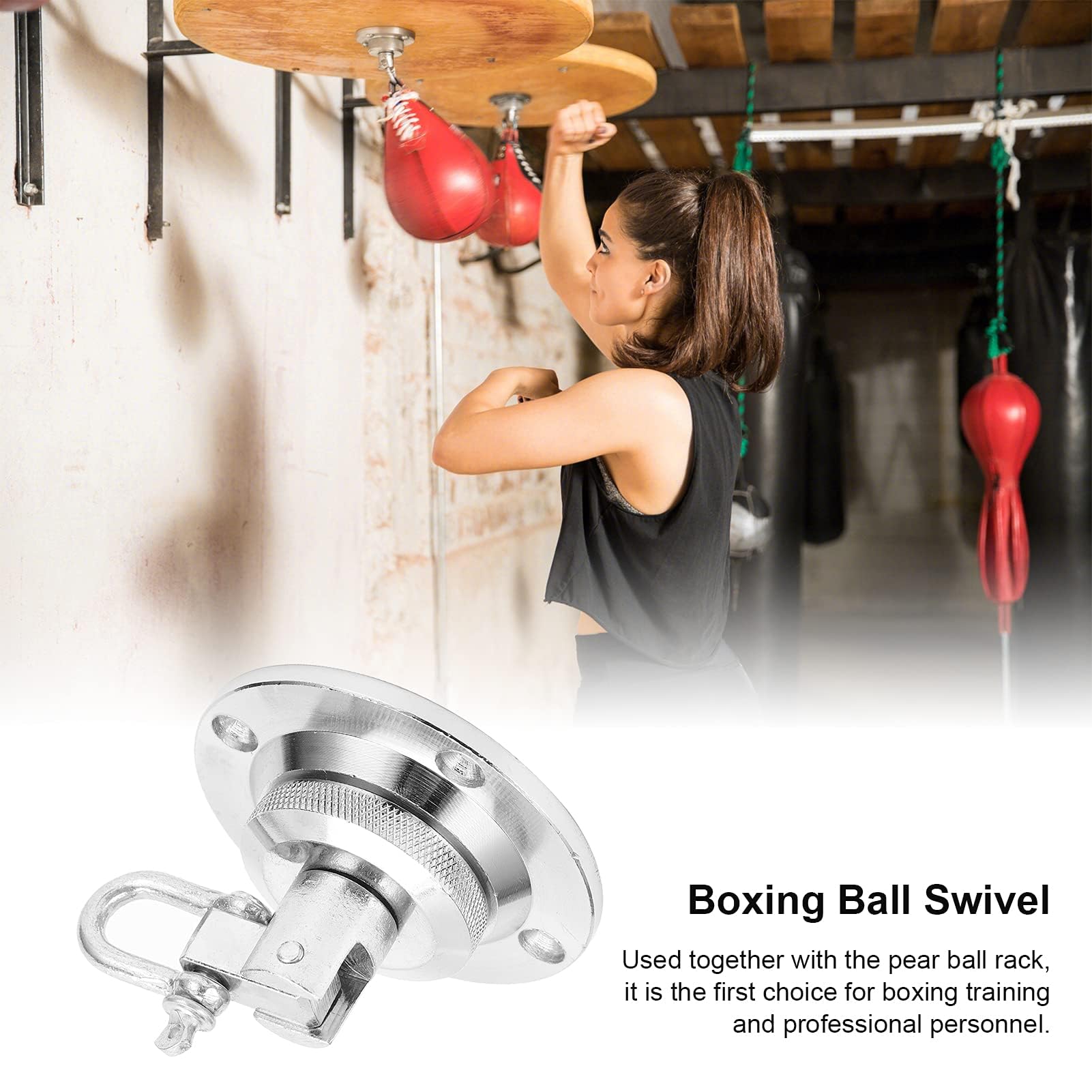 SialPro Punching Bag Ceiling Mount Bracket, 18 Gauge Iron, 8 inches, with D-Shackle, Bolts, Wall Plugs, for Boxing, MMA, Muay Thai, Kickboxing