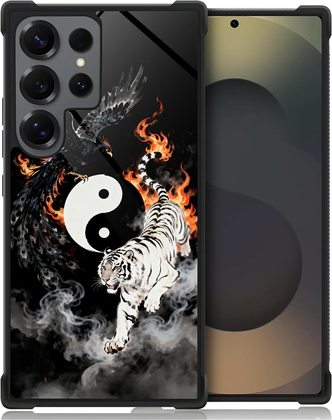 for Samsung Galaxy S25 Ultra Case,Shockproof Protective with 4 Corner Air Cushion,Soft TPU Bumper Anti-Slip Grip,Printing Design Phone Case Cover for Boys/Men 6.9in,Pattern Mythical Creatures