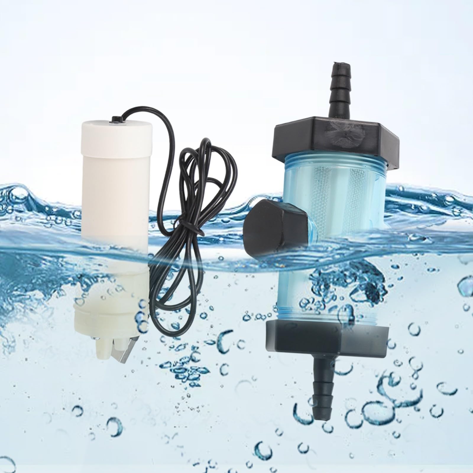 Acuario eléctrico para limpiador GRAVEL Bomba de sifón USB para tanque de peces Cambio de agua Tubo de silicona incluido (3 metros)