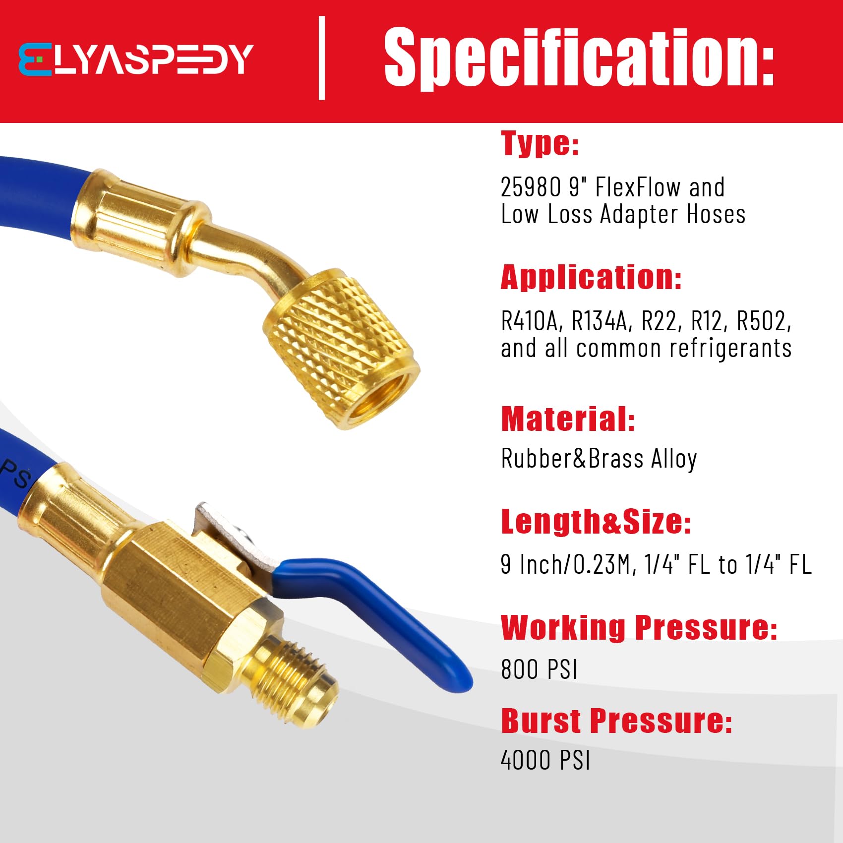 FlexFlow Refrigerant Hoses - 1/4" Adapter -5