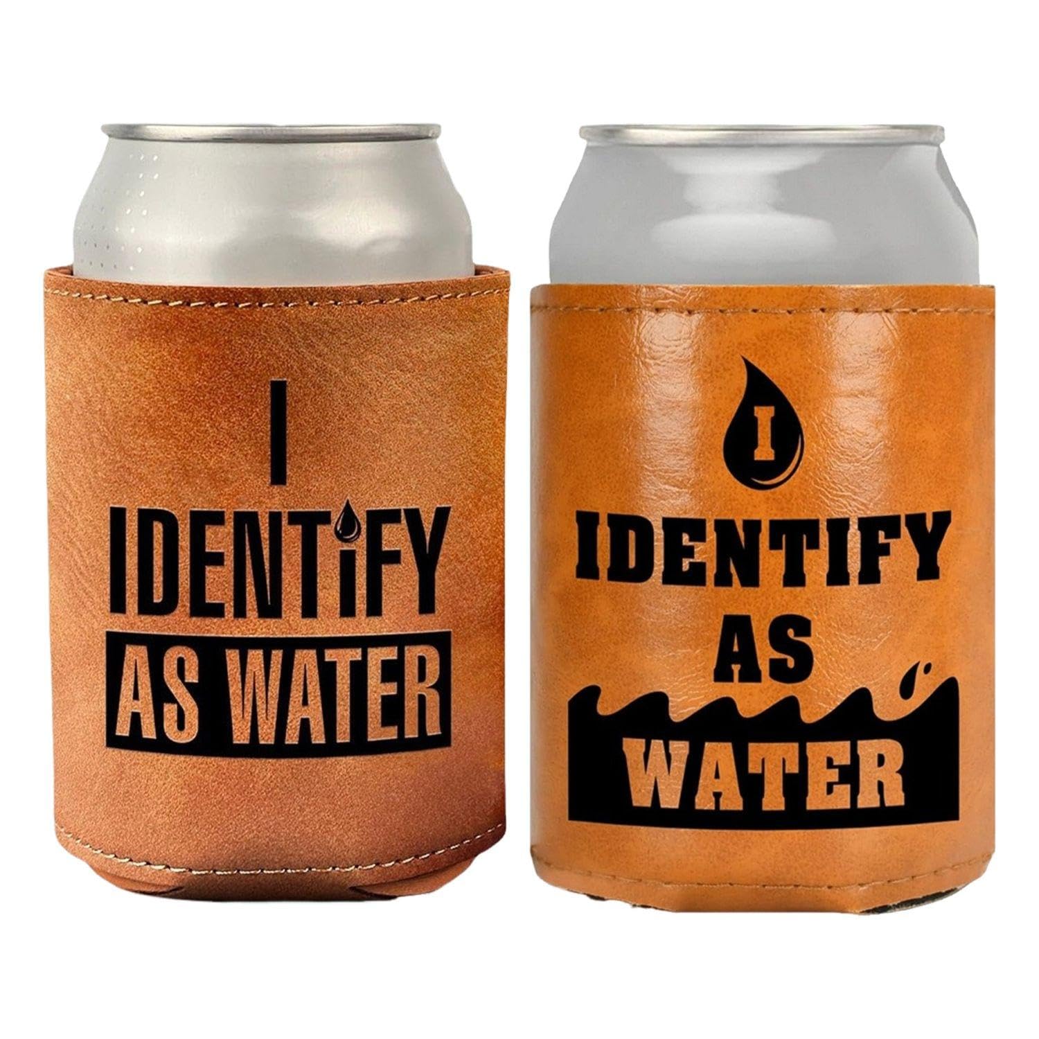 UBSIUH 2 Pieces Beer Can Leather Case, Beverage Can Cooler, Beverage Accessories, Creative And Interesting Gifts.