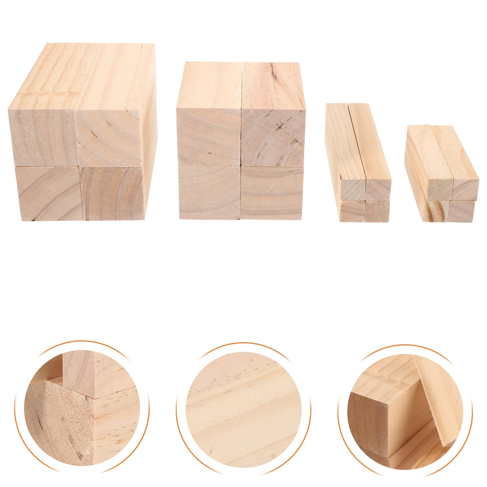 NOLITOY 16 Stück Khaki Holzschnitzblöcke ohne Noppen mit Gleichmäßiger Textur 2cm X 5cm Holzstäbe zum Schnitzen und Basteln für Anfänger und Selbstgemacht Projekte