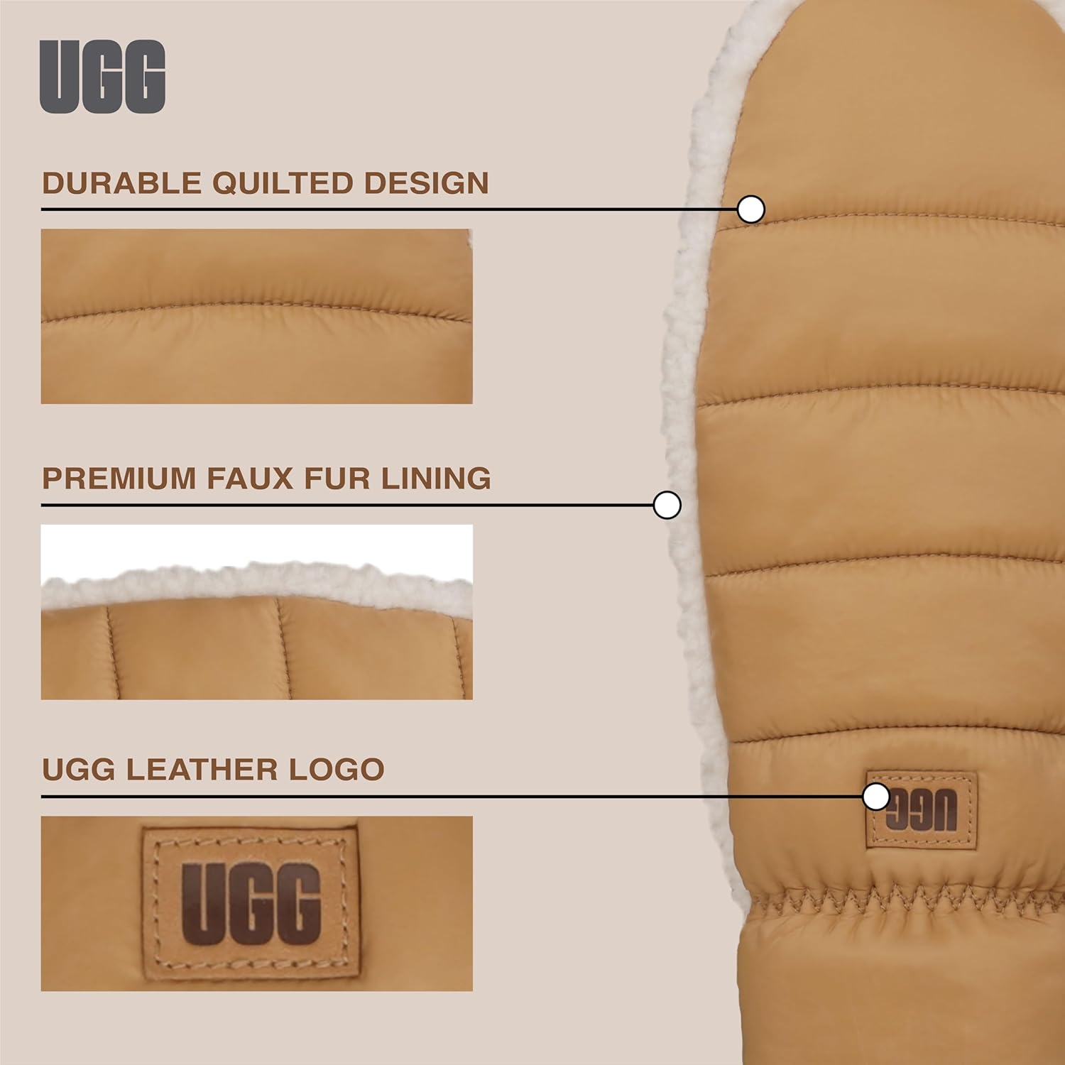 UGG womens Aw Uggfluff Mitten