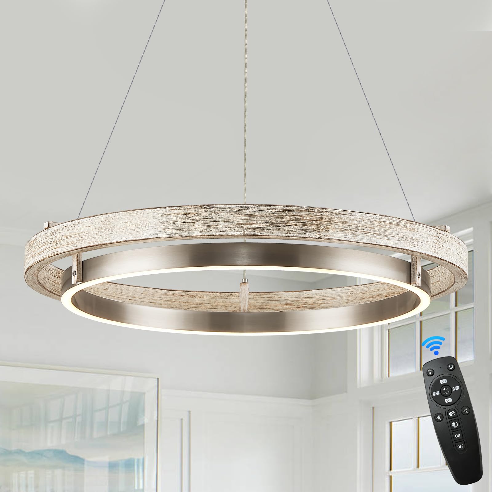 Kichler Crosby 5-Light Linear Chandelier, Brushed Nickel