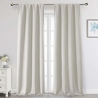 Vista 127 de Cortinas opacas para dormitorio, sala de estar, juego de 2 paneles de 54 pulgadas de largo, cortinas de oscurecimiento de habitación con aislamiento