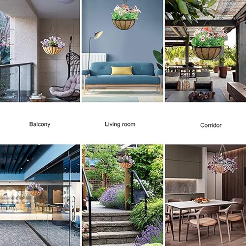 Miniatura 6 de Tomsi Coco Liners - Canasta colgante para maceta, forro de repuesto de fibra de coco de 13 pulgadas, maceta de verduras para jardín, caja de