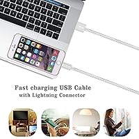 Vista 3 de Paquete de 3 cables de carga para iPhone [certificado Mfi] de 10 pies de nailon trenzado; cable de carga USB de alta velocidad compatible con iPhone
