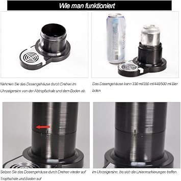 Draft Pour Beer Dispenser,Canned Beer Draft System,Beer Foam Maker,Mini Kegerator,Beer Can Tap,Converts Any Can Into Draft for Beer Bars,Family, Father's Day, Black