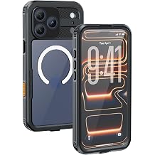 for iPhone 17 Pro Max Waterproof Case, Built-in Screen & Camera Protector, Compatible with MagSafe, IP68 Full Body Dustproof Shockproof Military Phone Case, 6.9" Black