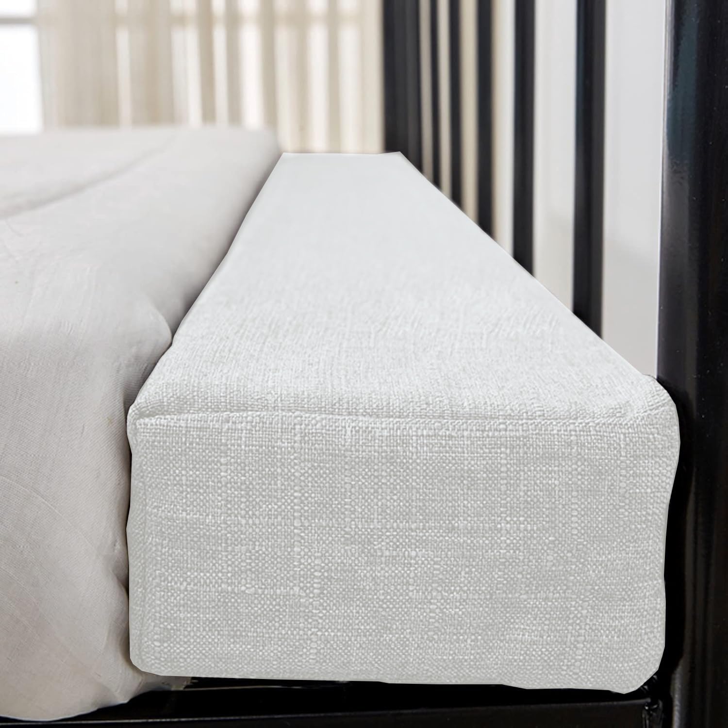 Traversin de Remplissage pour Matelas d'hôtel/invités/Chambre familiale, butoir de tête de lit, rallonge de Chevet, connecteur de lit Double, Protection de lit(White,160x10x30cm)