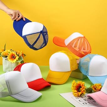 Hercicy 40 Pack Sublimation Blank Trucker Hat Bulk Wholesale Mesh Baseball Cap for Women Men DIY Hat Bar Party