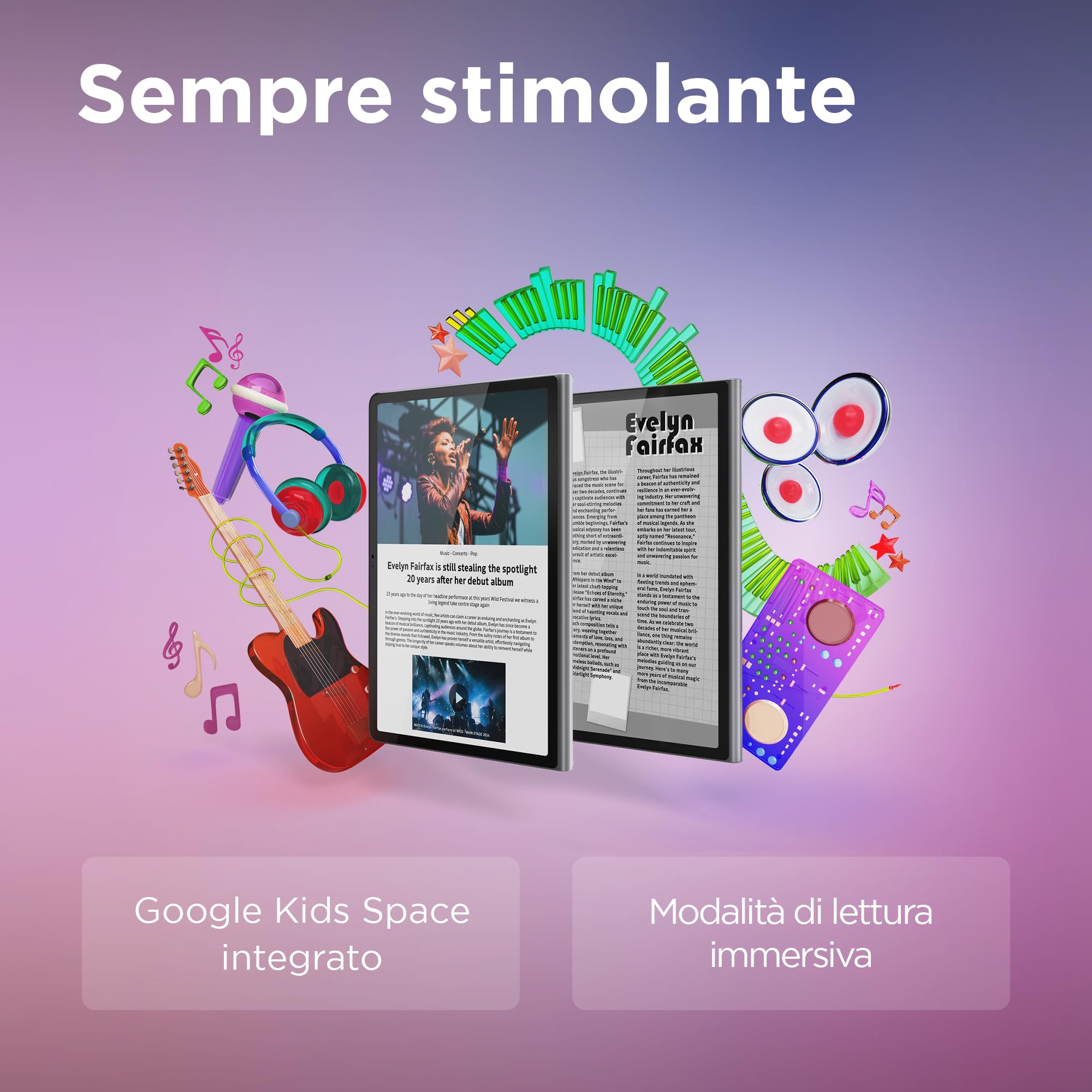 Lenovo Tab Plus, wyświetlacz 2K 11,5" - (procesor MediaTek Helio G99, pamięć 8 GB, pamięć 128 GB, WiFi, tablet z systemem Android 13) - Luna Grey, dostępna tylko dla Amazon