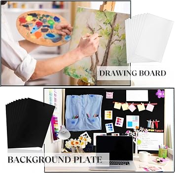 A1 Foam Board - (Pack of 10) (Black& White Mix) -Foam Core Polystyrene - Photo Foam Board - for Presentation,Arts & Crafts