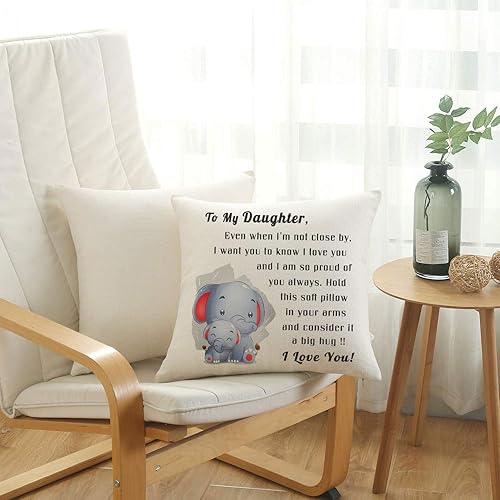 Miniatura 3 de Hardeson Fundas de almohada para hija, regalos de hija de mamá papá, divertida decoración del hogar, regalo para hija, cumpleaños, Navidad,