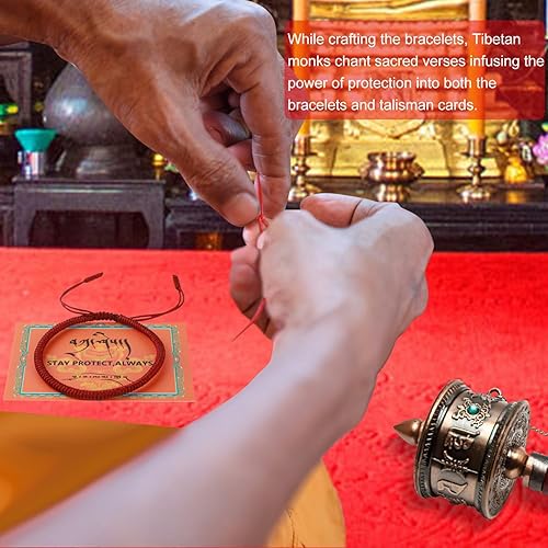 Miniatura 4 de Authentic blessed Tibetan monks handmade Dorje Knot protection bracelet for women and men with a talisman.bracelet rope-gifts for women and