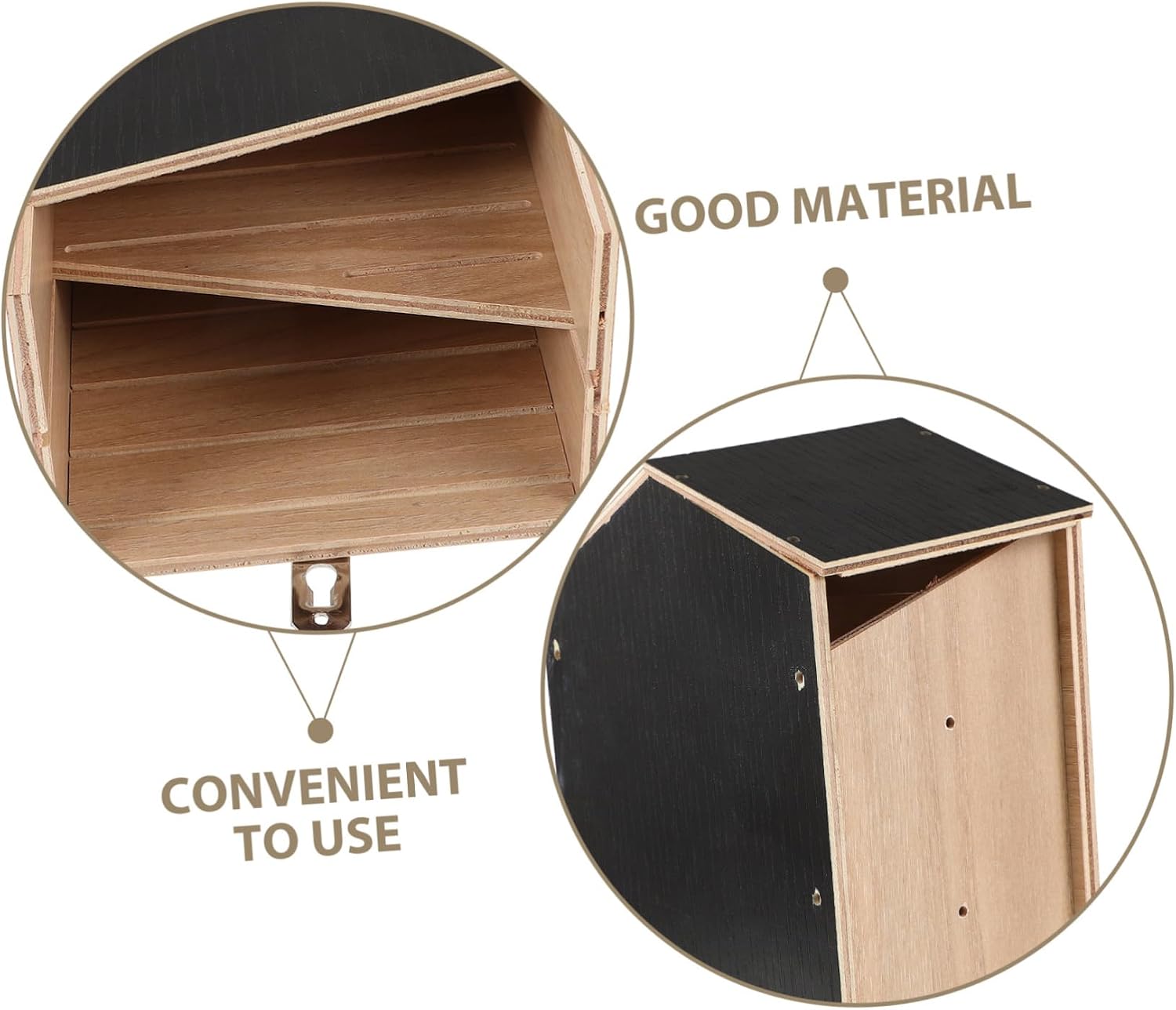 Bat Box for Garden Outdoor Bat Shelter Easy to Install Hanging Pet House for for Bats Enhances Outdoor Ecosystem