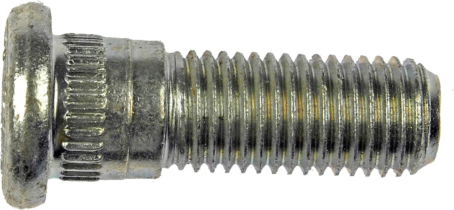 Dorman 610-238 Rear M12-1.50 Serrated Wheel Stud - 14.22 mm Knurl, 37.5 mm Length Compatible with Select Chevrolet/Pontiac Models, 10 Pack (Made in USA)