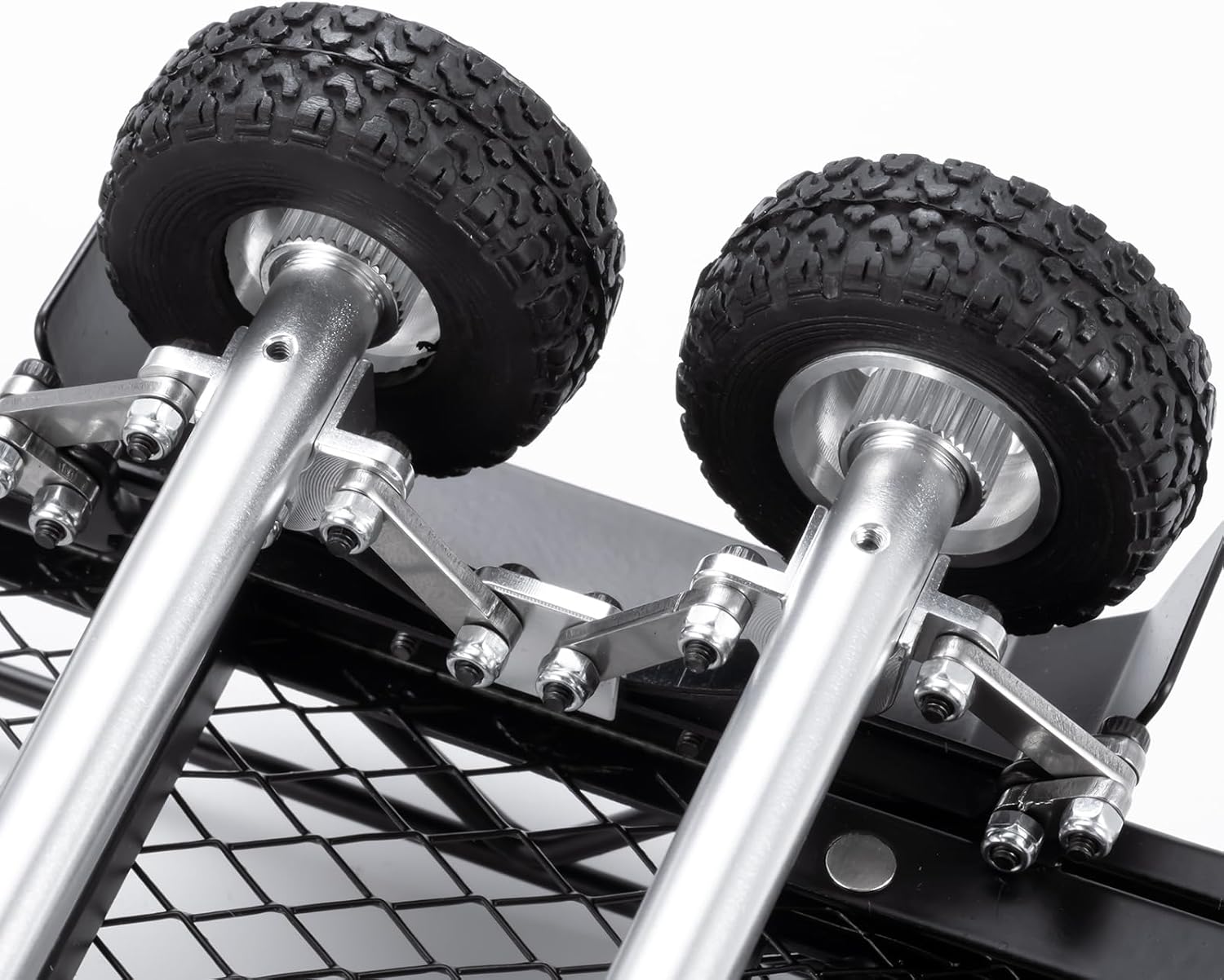 1/24th RC Car Flat Bed Vehicle Trailer with Metal Hitch Mount for AXIAL SCX24 RC Crawler Car Upgrade Parts (A Style)