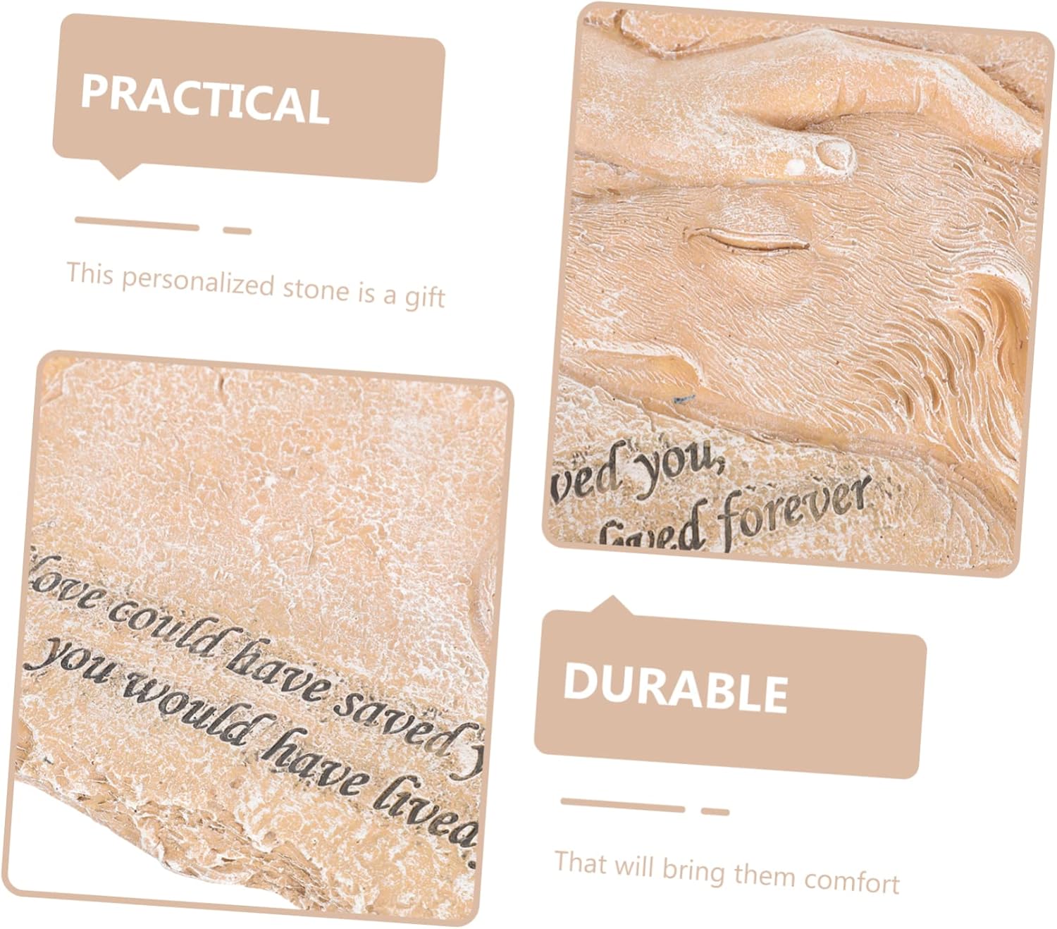 Angel Dog Memorial Stone Ornament Resin PET Tribute Statue for Garden Thoughtful PET Remembrance Decoration Suitable for Dog Burial Markers