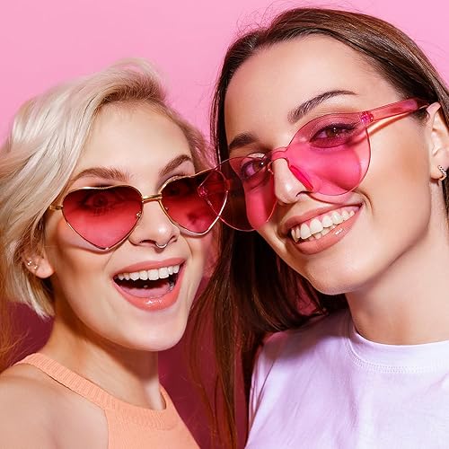 Miniatura 4 de Dollger - Lentes de sol de corazón, marco fino de metal, precioso, estilo corazón, para mujeres