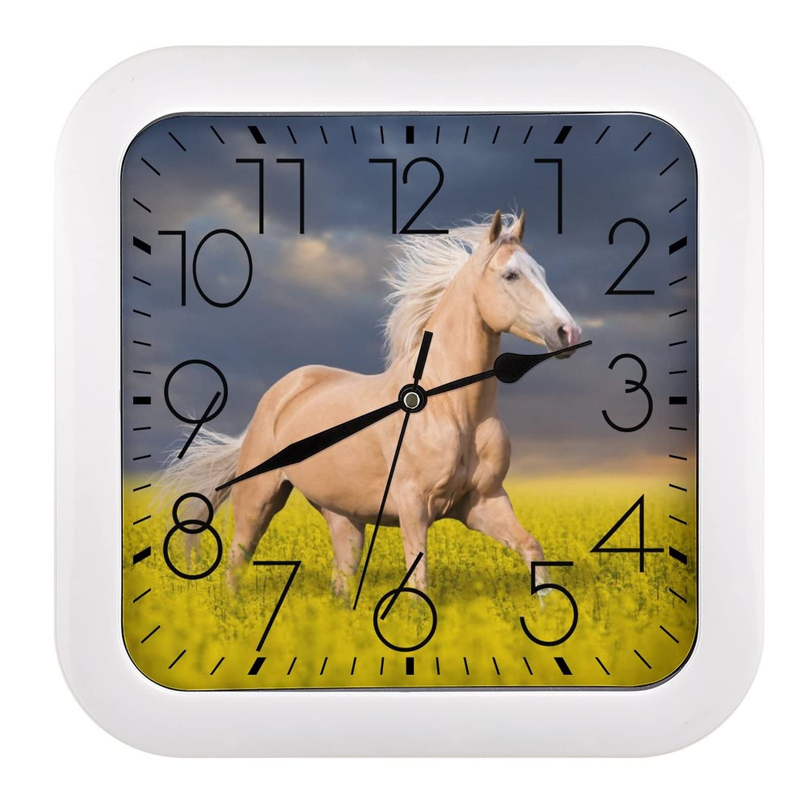 Horloge murale cheval lisible pour ne plus rater l'heure chez soi