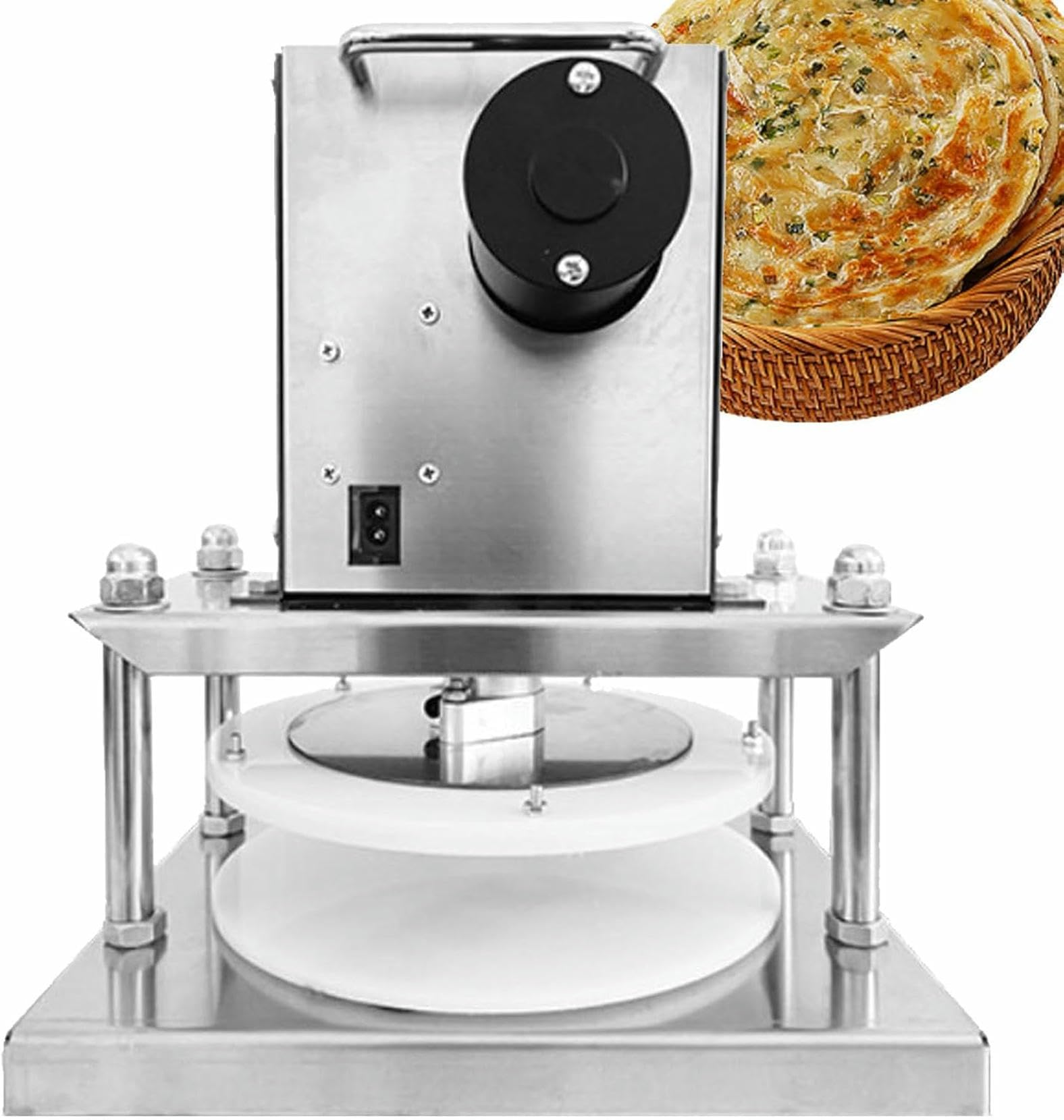 FHRKA Dough Roller Sheeter,Commercial Pizza Dough Roller Sheeter,stainless steel in house pizza pressing machine (22cm