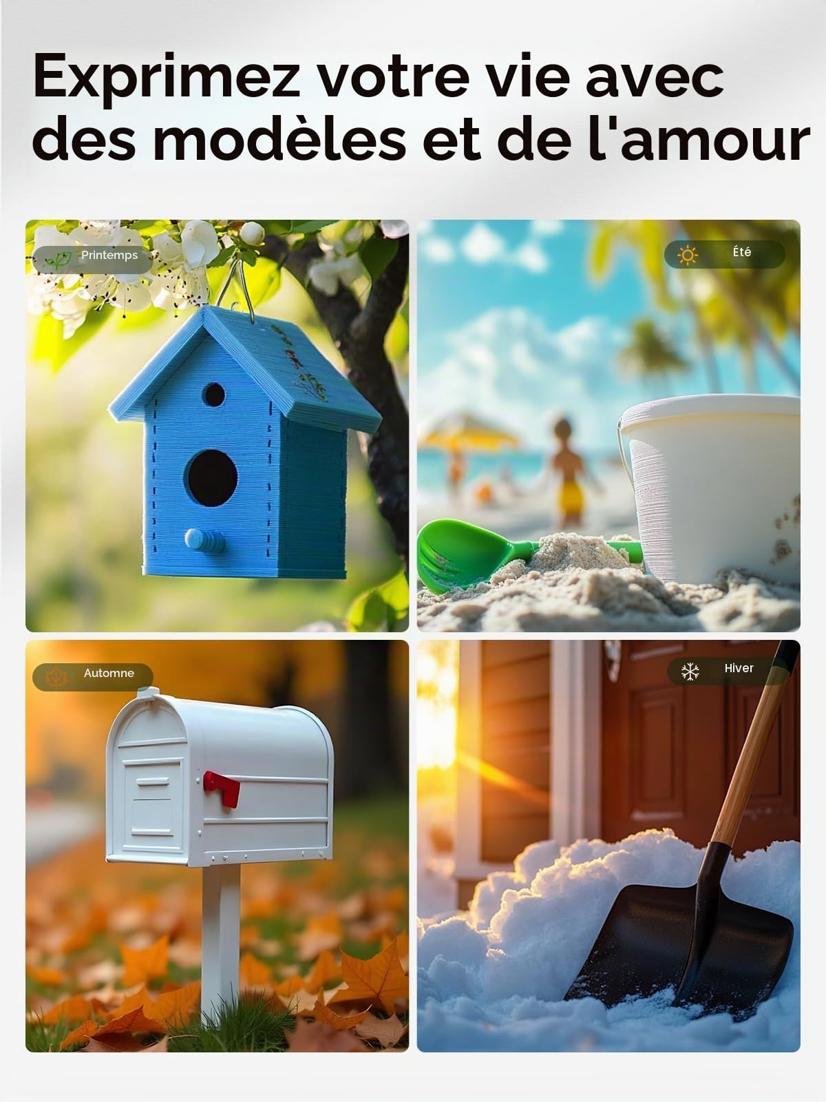 SUNLU ASA Filament pour imprimante 3D - Bobine soignée de 1,75 mm - Résistant aux rayons UV/pluie/chaleur - Idéal pour l'impression de pièces mécaniques fonctionnelles en plein air, 1KG(Gris)