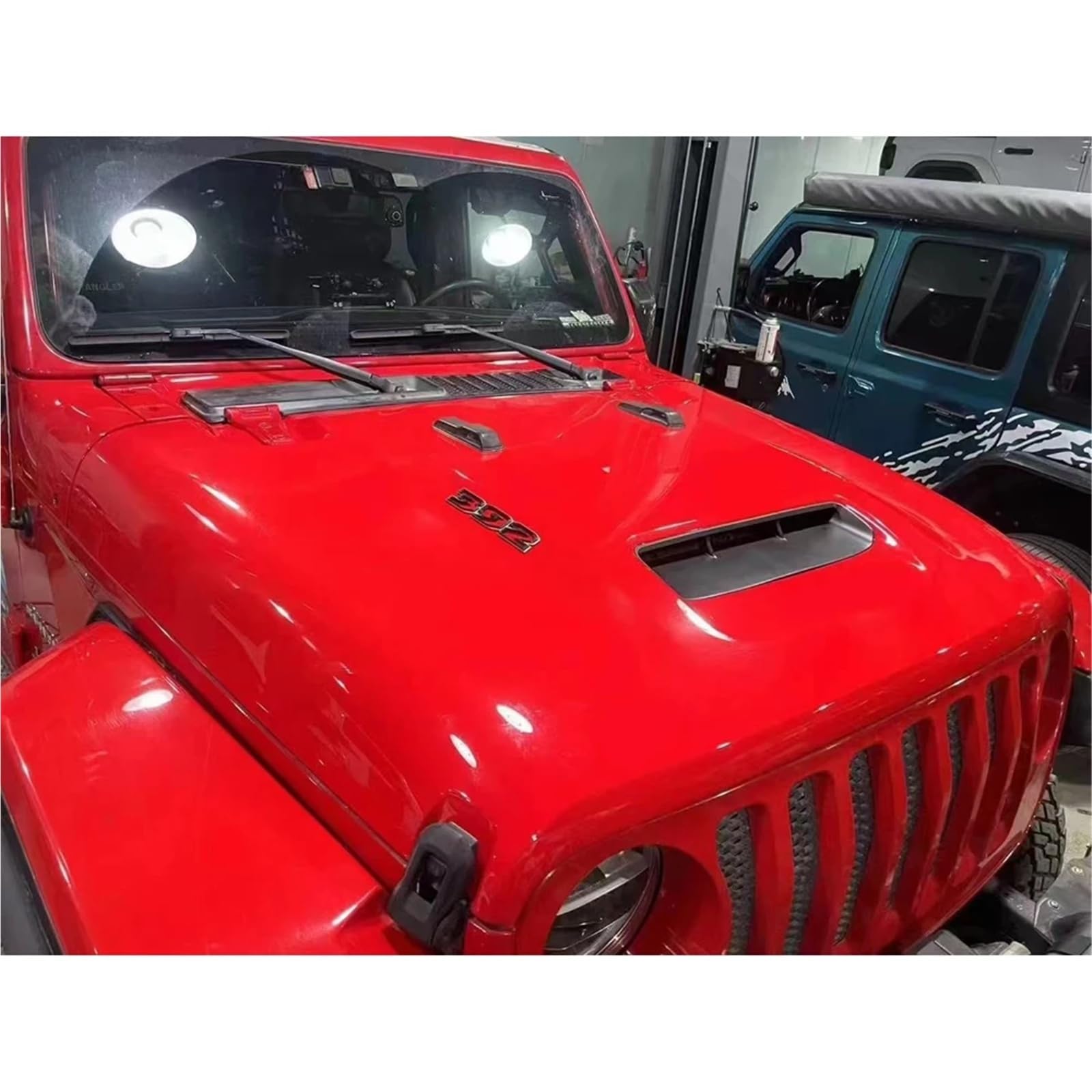 Cofano fuoristrada 4x4 compatibile con accessori Wrangler JL Bonnet Scoop Guard Copertura cofano motore