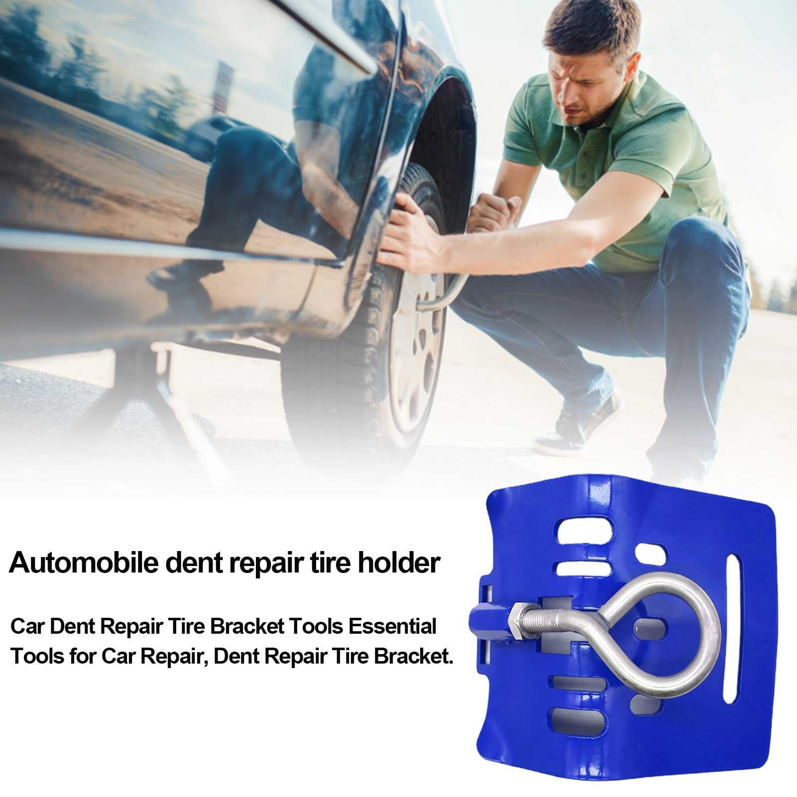 Support de débosselage de véhicule - Support arrière en tôle de carrosserie monté sur n - Outil pratique pour débosseler les tôles - Support de pneu pour le réglage en métal du vantail latéral de la