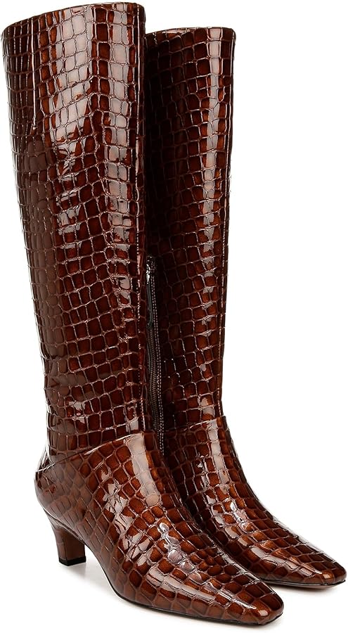 Amazon.com | Franco Sarto Women's Andria High Shaft Boots Brown