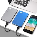 NRICO Portable External Hard Drive, USB 3.0, 2.5 Inch, Compatible with PC, Mac, Desktop (Blue, 500, GB) | 2.5inch Storage Compatible for PC, Mac, Desktop,PS4