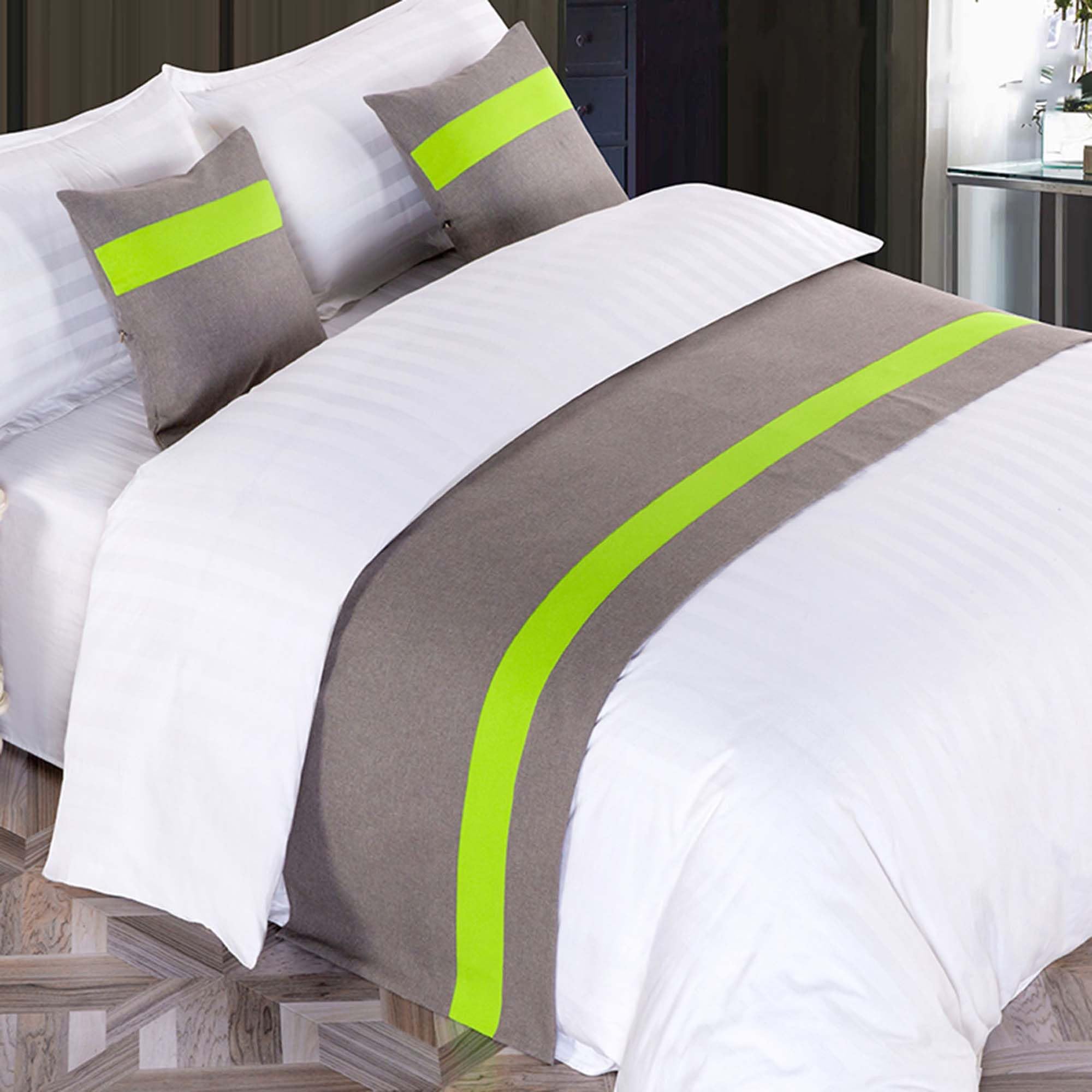 CLMETHE Nordic Bed Runner Scarve King Size Geometric Soft Durable No Fading Hotel Home Guesthouse Decor,D-50 * 180CM(1.2m bed)