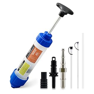 Orion Motor Tech Oil Extractor Pump, 350mL Fluid Extractor and Dispenser for Transmission Brake Fluid Steering Gear Oil Engine Oil Change, Syringe Oil Pump Extractor Fluid Pump Evacuator with 3 Hoses - Amazon product rated Grade A
