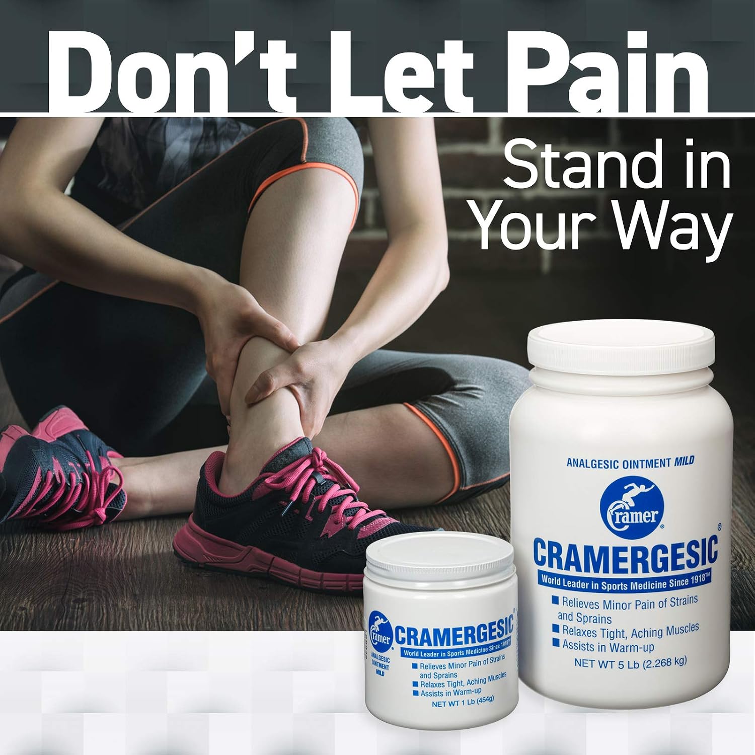 Cramergesic Mild Warmth Analgesic for Relief from Muscle Soreness, Aches, Joint and Arthritis Pain, Penetrating Lotion Soothes Tight Muscles Before and After Athletics, Exercise, or Workouts, 1 or 5 lb