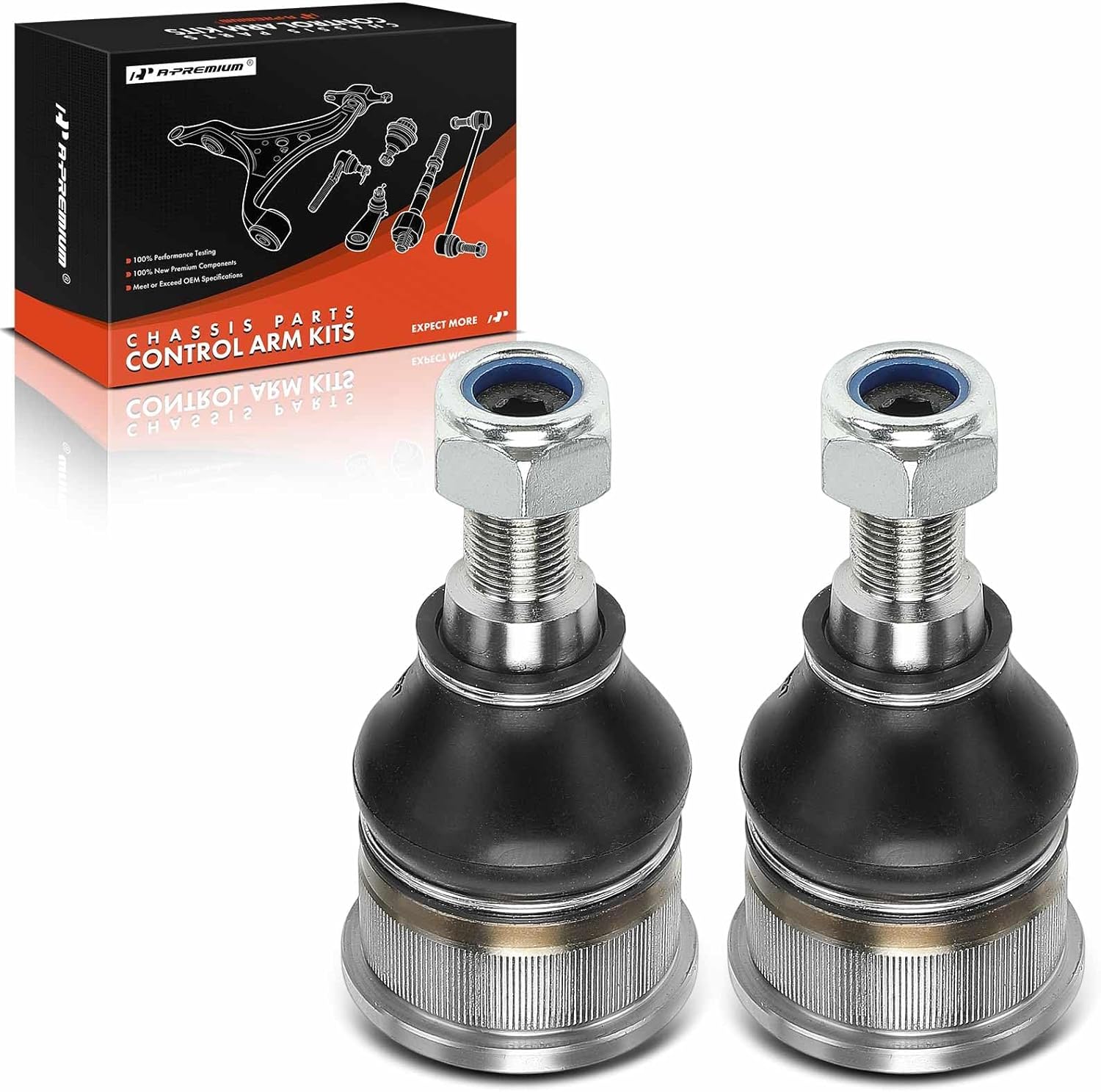 A-Premium 2 x Front at Track Bar Ball Joint, Compatible with Ford F-250 Super Duty 2005-2023, F-350 Super Duty 2005-2023, F-450 Super Duty 2005-2019, F-550 Super Duty 2005-2019
