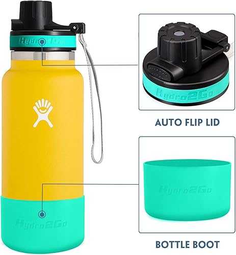 Miniatura 2 de Hydro2Go Tapa de repuesto para botellas Hydro Flask de boca estándar y ascenso moderno simple de 12 a 64 onzas, accesorios para botellas de agua