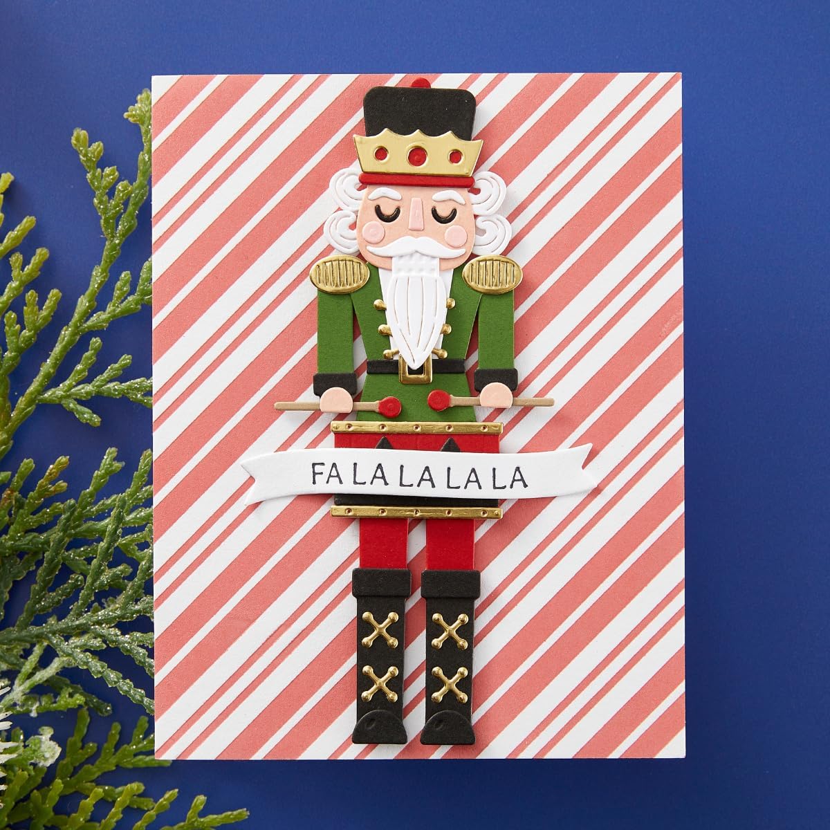Spellbinders BP-198 Candy Candy Stripes Press Plate from The Dancin' Christmas Friends Collection
