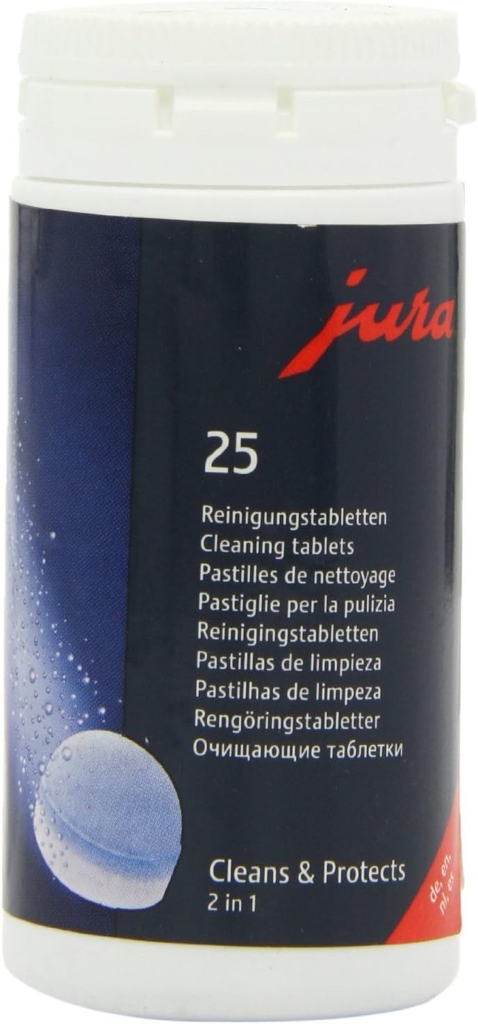 Jura 2-Phase Cleaning Tablets for Fully Automatic Coffee Machines, 25 Count