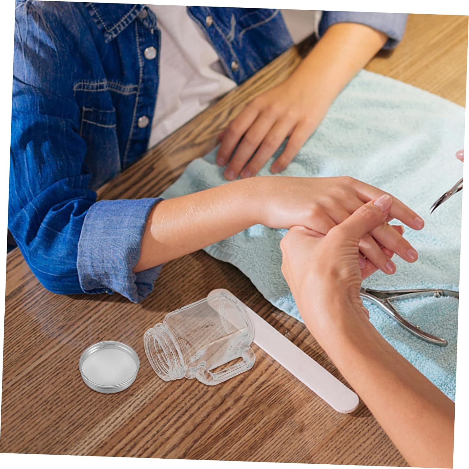 Manicure Tools Sterilization Cup Storage Nail Box Nail Tools Sterilize Box Glass Cup Tweezer Glass Jar Equipment Tweezers Storage Case