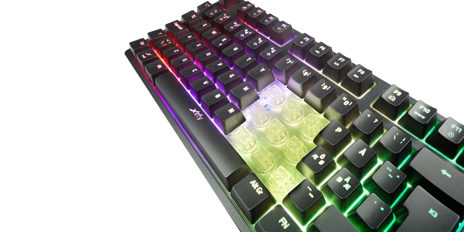 Amazon | Xtrfy（エクストリファイ）K3-RGB 英語配列 Mem-カニカル（赤 