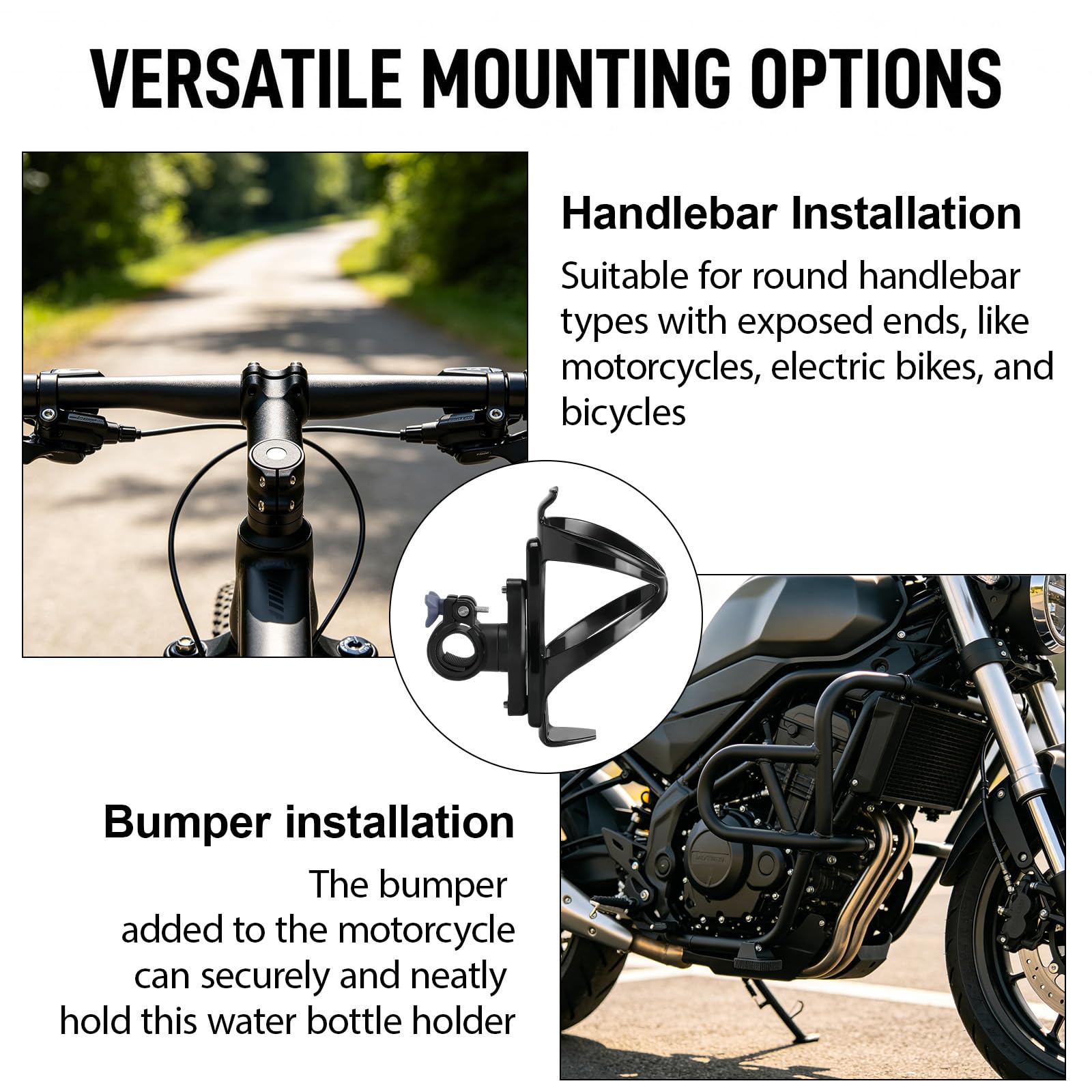 Soporte para localizador bajo el portabotellas, soporte de bicicleta discreto e impermeable con tornillos de seguridad, protección antirrobo para el localizador, montaje bajo la botella