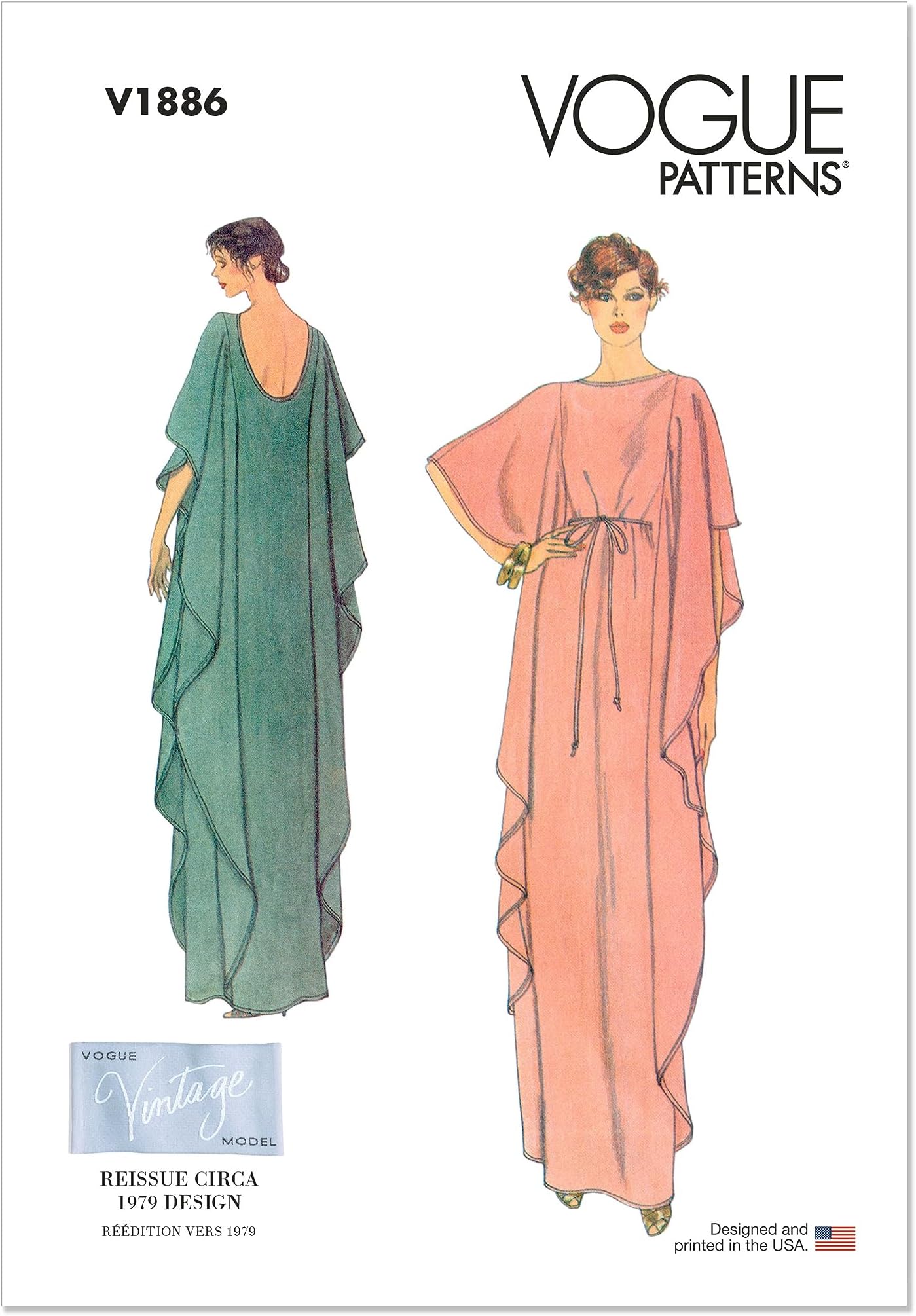 Misses' Caftan Dress Sewing Multicolor 2 Piece