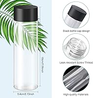 Vista 1 de 48 Pcs Clear Plastic Bottles 12 oz Empty Sensory Bottle with Caps Leakproof Drink Container Reusable Plastic Juice Bottles for Crafts Classroom