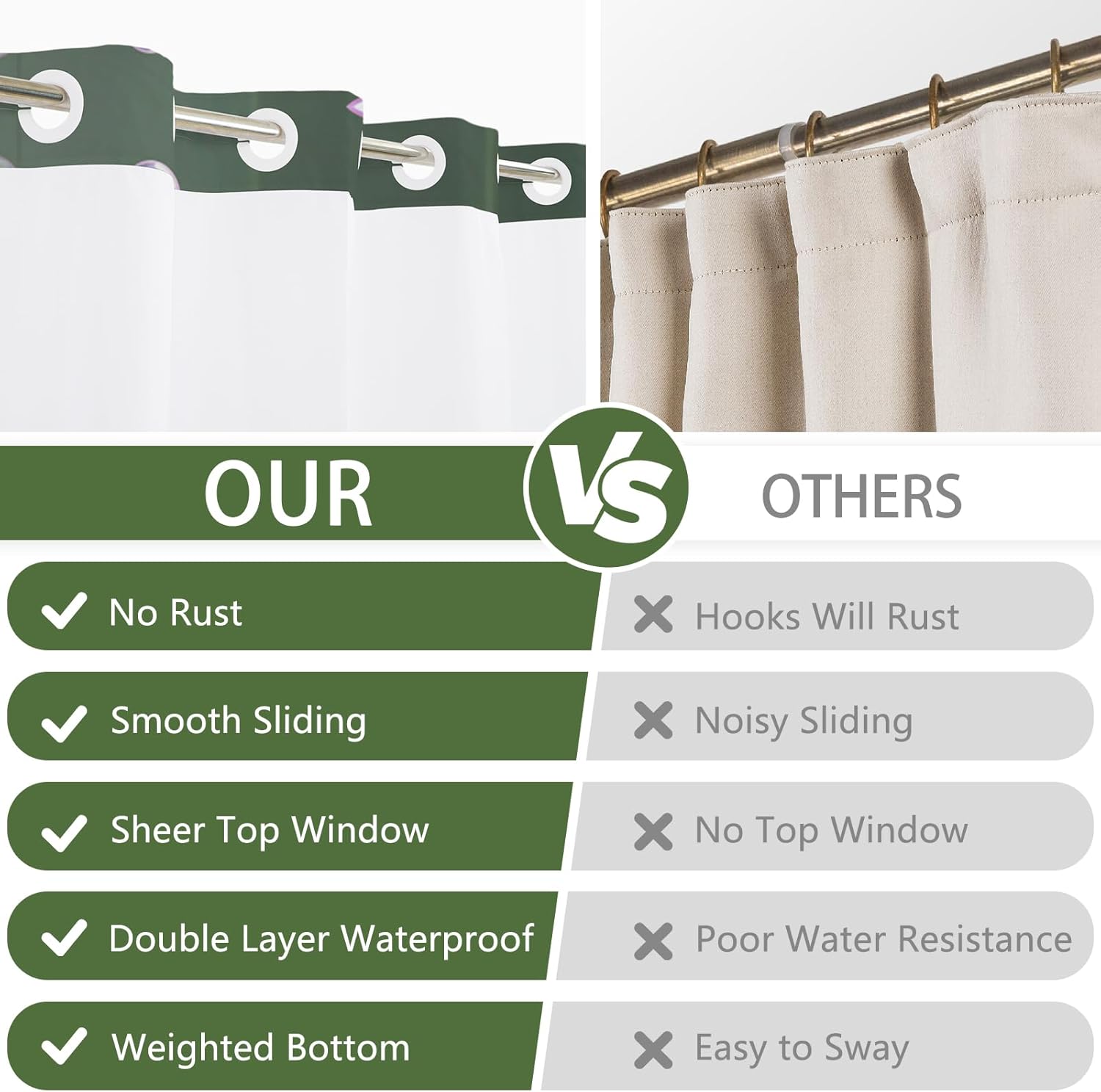 Cat Taking a Bath Shower Curtain Set, No Hook Shower Curtains with Snap in Liner and Translucent Top Mesh Window, Double Layers Waterproof Fabric Shower Curtain with Weighted Bottom, 71" W x 74" L