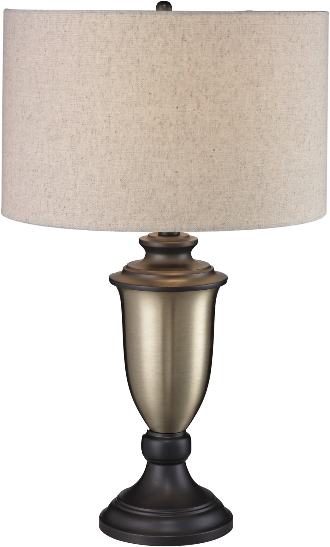 LUX1151 Chandeliers Sofia Table LAMP, Beige, Traditional, Dark Brushed Bronze & Antique Gold